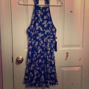 Floral blue dress